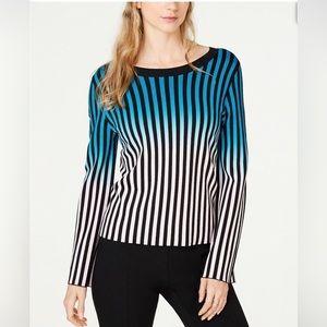 INC Ombré Striped Sweater with Bell Sleeves